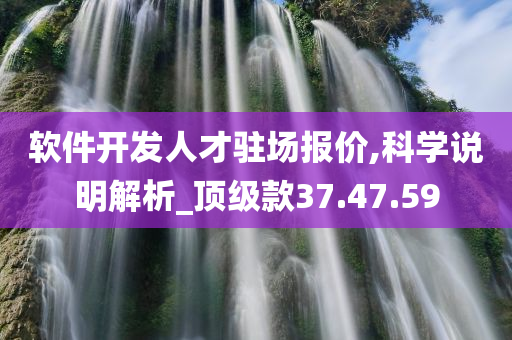 软件开发人才驻场报价,科学说明解析_顶级款37.47.59