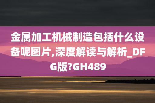 金属加工机械制造包括什么设备呢图片,深度解读与解析_DFG版?GH489