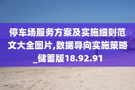 停车场服务方案及实施细则范文大全图片,数据导向实施策略_储蓄版18.92.91