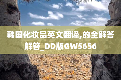 韩国化妆品英文翻译,的全解答解答_DD版GW5656