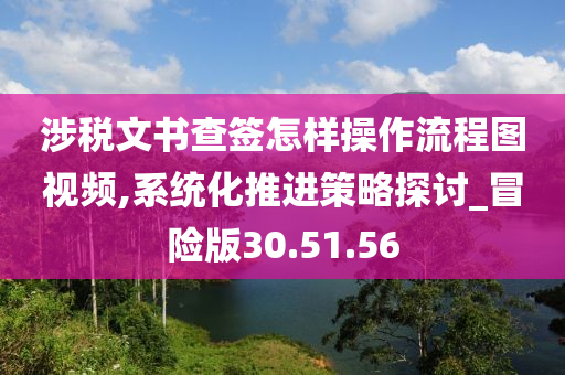 涉税文书查签怎样操作流程图视频,系统化推进策略探讨_冒险版30.51.56