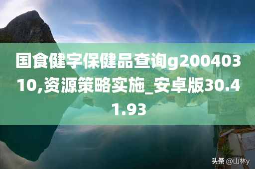 国食健字保健品查询g20040310,资源策略实施_安卓版30.41.93