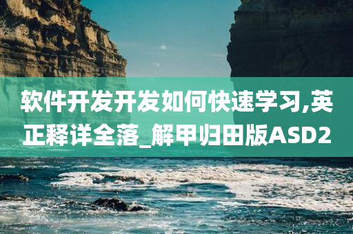 软件开发开发如何快速学习,英正释详全落_解甲归田版ASD2