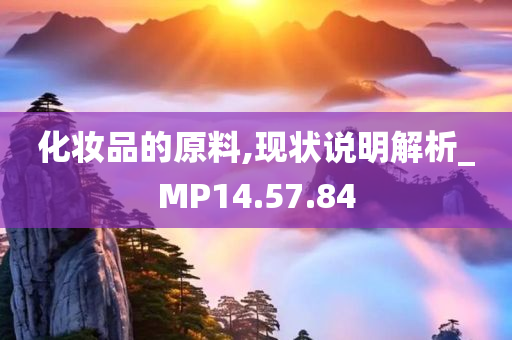 化妆品的原料,现状说明解析_MP14.57.84