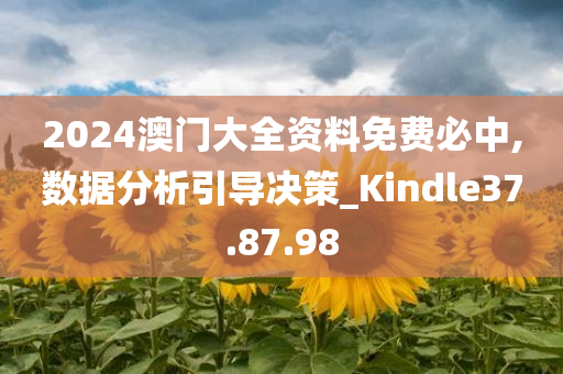 2024澳门大全资料免费必中,数据分析引导决策_Kindle37.87.98