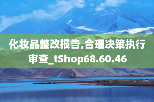 化妆品整改报告,合理决策执行审查_tShop68.60.46