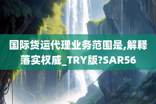 国际货运代理业务范围是,解释落实权威_TRY版?SAR56