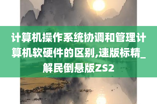 计算机操作系统协调和管理计算机软硬件的区别,速版标精_解民倒悬版ZS2