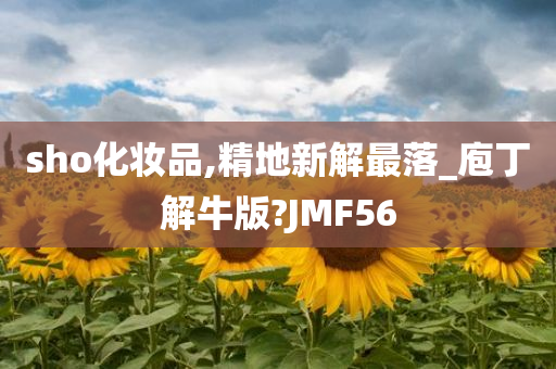 sho化妆品,精地新解最落_庖丁解牛版?JMF56