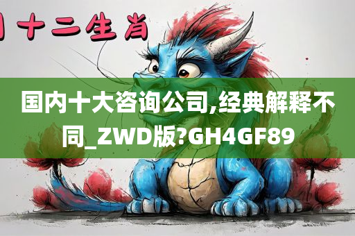 国内十大咨询公司,经典解释不同_ZWD版?GH4GF89