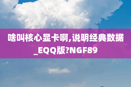 啥叫核心显卡啊,说明经典数据_EQQ版?NGF89