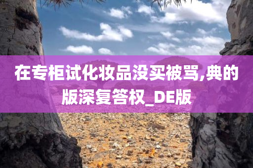 在专柜试化妆品没买被骂,典的版深复答权_DE版