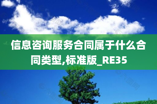 信息咨询服务合同属于什么合同类型,标准版_RE35