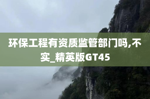 环保工程有资质监管部门吗,不实_精英版GT45