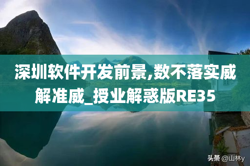 深圳软件开发前景,数不落实威解准威_授业解惑版RE35