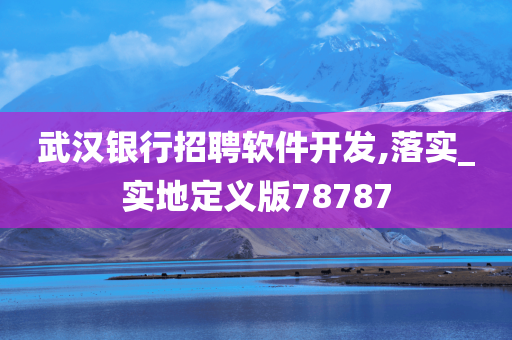 武汉银行招聘软件开发,落实_实地定义版78787