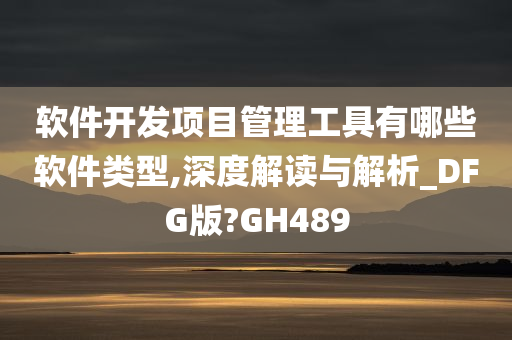 软件开发项目管理工具有哪些软件类型,深度解读与解析_DFG版?GH489