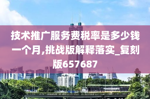 技术推广服务费税率是多少钱一个月,挑战版解释落实_复刻版657687