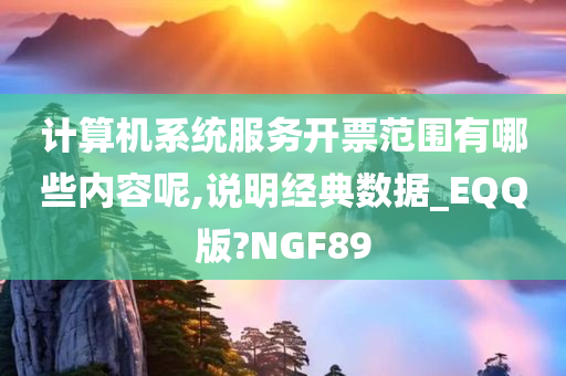 计算机系统服务开票范围有哪些内容呢,说明经典数据_EQQ版?NGF89