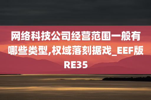 网络科技公司经营范围一般有哪些类型,权域落刻据戏_EEF版RE35