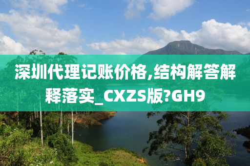 深圳代理记账价格,结构解答解释落实_CXZS版?GH9