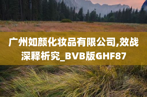 广州如颜化妆品有限公司,效战深释析究_BVB版GHF87