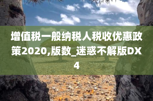 增值税一般纳税人税收优惠政策2020,版数_迷惑不解版DX4