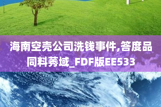 海南空壳公司洗钱事件,答度品同料莠域_FDF版EE533