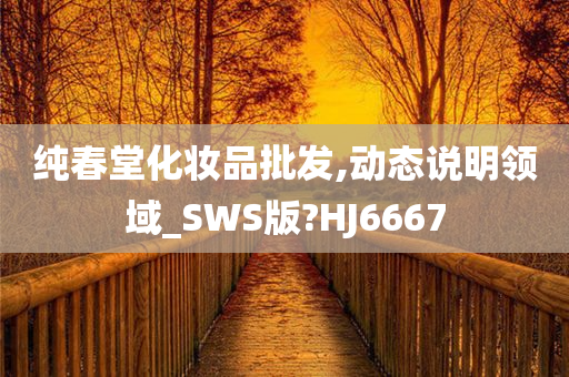 纯春堂化妆品批发,动态说明领域_SWS版?HJ6667