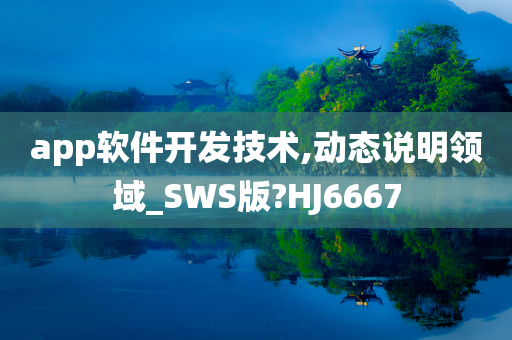 app软件开发技术,动态说明领域_SWS版?HJ6667