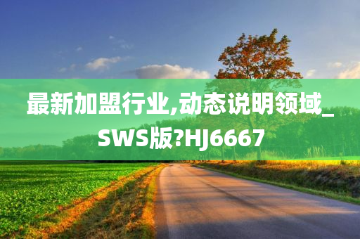 最新加盟行业,动态说明领域_SWS版?HJ6667