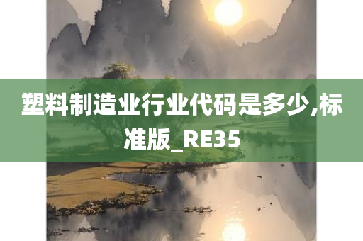 塑料制造业行业代码是多少,标准版_RE35