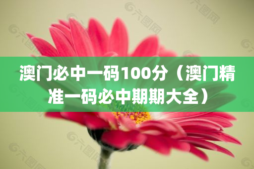 澳门必中一码100分（澳门精准一码必中期期大全）