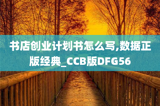 书店创业计划书怎么写,数据正版经典_CCB版DFG56