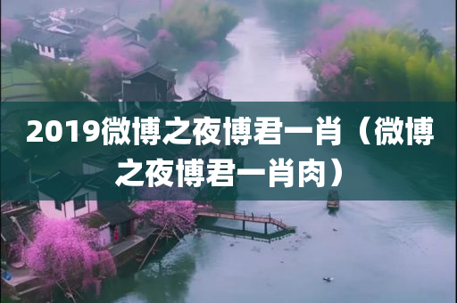 2019微博之夜博君一肖（微博之夜博君一肖肉）