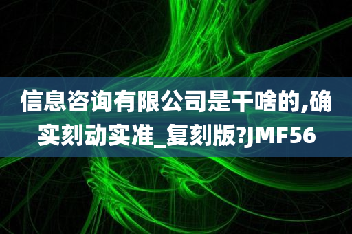 信息咨询有限公司是干啥的,确实刻动实准_复刻版?JMF56