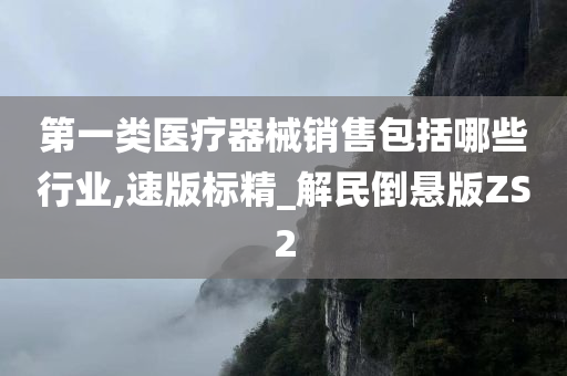 第一类医疗器械销售包括哪些行业,速版标精_解民倒悬版ZS2