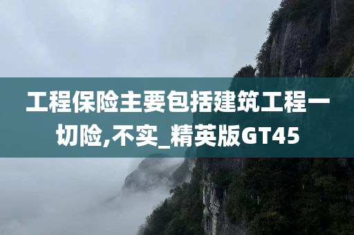 工程保险主要包括建筑工程一切险,不实_精英版GT45