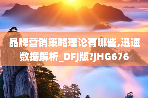 品牌营销策略理论有哪些,迅速数据解析_DFJ版?JHG676