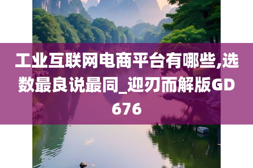 工业互联网电商平台有哪些,选数最良说最同_迎刃而解版GD676