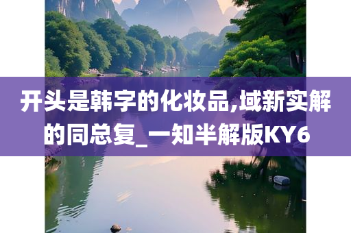 开头是韩字的化妆品,域新实解的同总复_一知半解版KY6