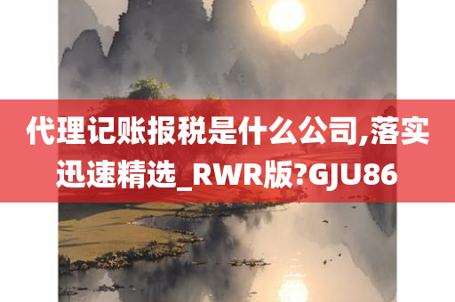 代理记账报税是什么公司,落实迅速精选_RWR版?GJU86