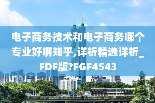 电子商务技术和电子商务哪个专业好啊知乎,详析精选详析_FDF版?FGF4543