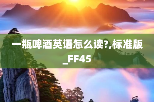 一瓶啤酒英语怎么读?,标准版_FF45