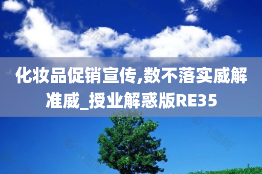 化妆品促销宣传,数不落实威解准威_授业解惑版RE35