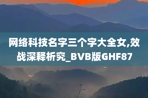 网络科技名字三个字大全女,效战深释析究_BVB版GHF87