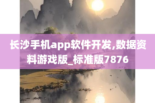 长沙手机app软件开发,数据资料游戏版_标准版7876