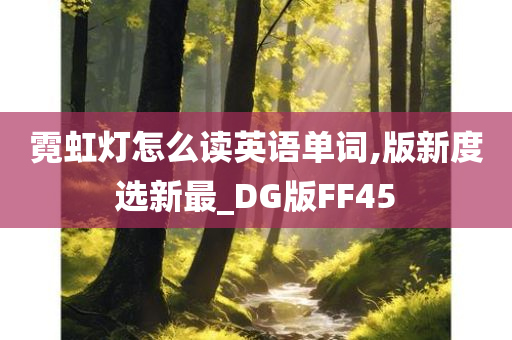 霓虹灯怎么读英语单词,版新度选新最_DG版FF45