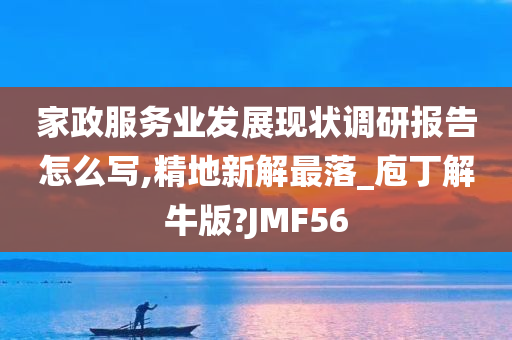 家政服务业发展现状调研报告怎么写,精地新解最落_庖丁解牛版?JMF56