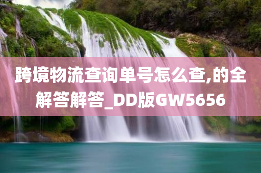 跨境物流查询单号怎么查,的全解答解答_DD版GW5656